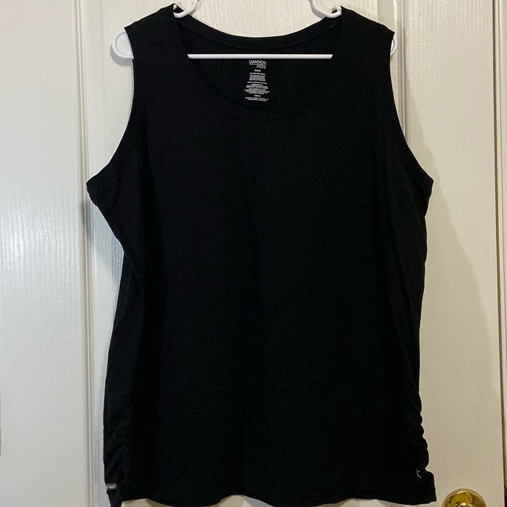 Danskin Now Black Loose Sleeveless Shirt 4X